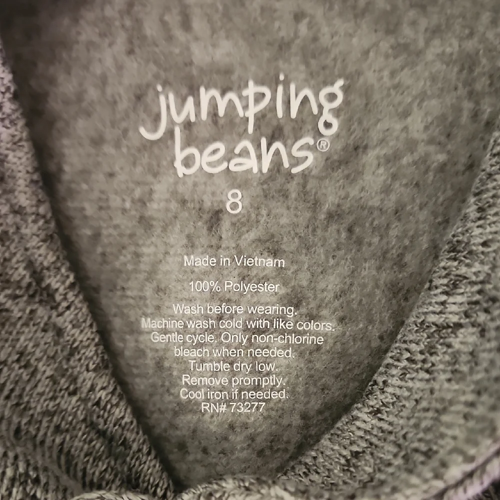 Jumping Beans Cowl Neck Sweater Grey Size 8
